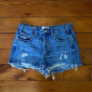 Universal Thread Light Blue High-Rise Denim Shorts